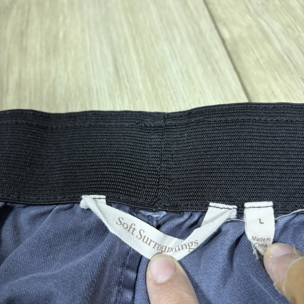 Soft Surroundings Jeans Womens Large L Gray The Ultimate Denim Pull On Bootleg - Picture 6 of 8